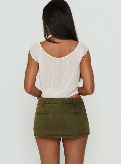 Rhode Mini Skort Khaki