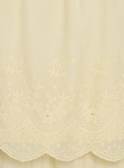 Madison Avenue Embroidered Detail Top Yellow