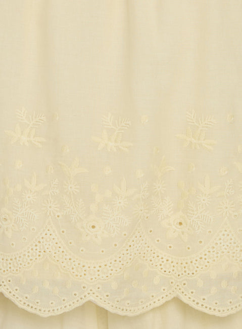 Madison Avenue Embroidered Detail Top Yellow