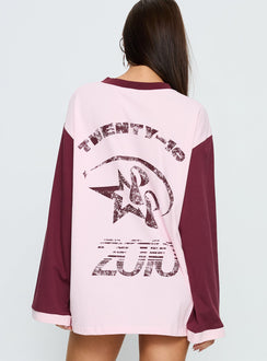 Starletta Long Sleeve Moto Top Pink