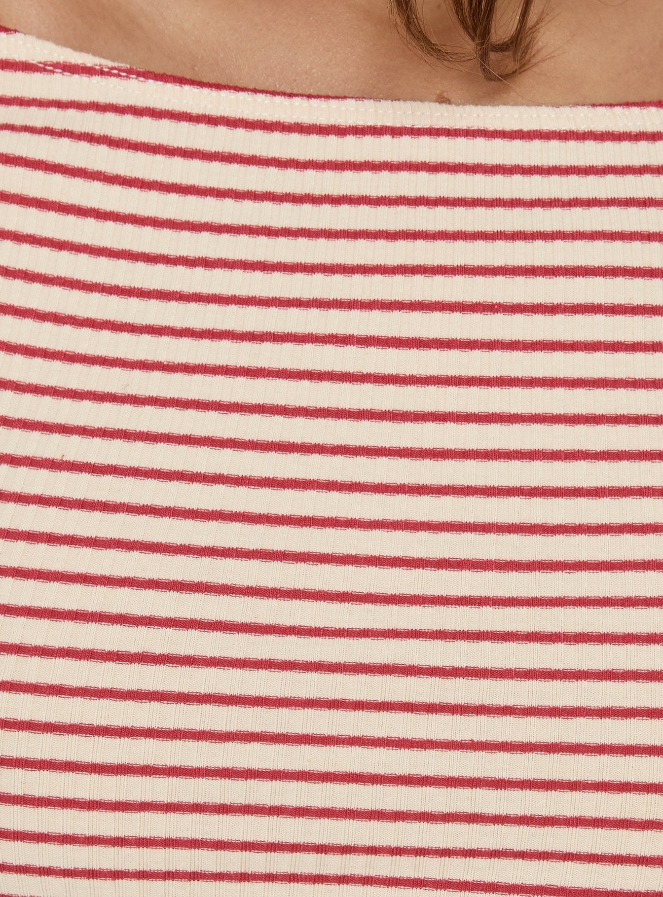 Cheirosa Off Shoulder Top Red Stripe