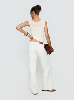 Skaia Layered Sheer Top Cream