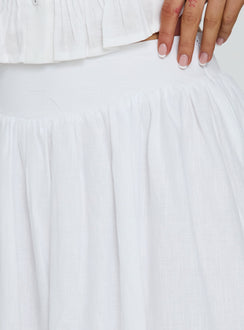 Valerio Maxi Skirt White