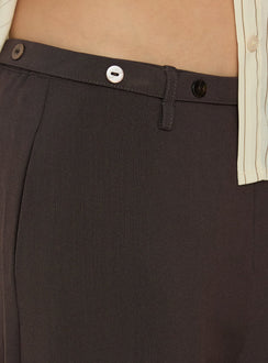 Designed with Mericana Low Rise Wide Leg Pants in Brown womens regular pants featuring low-rise waist Princess Polly