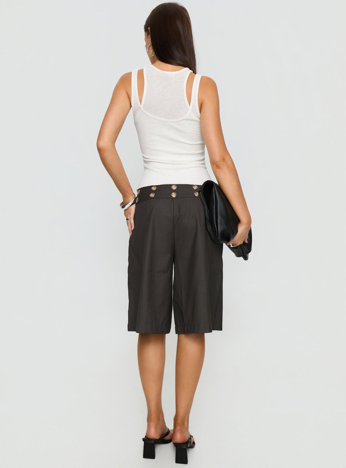 Teza Eyelet Jorts Grey