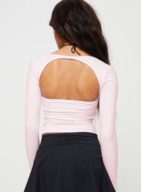 product Princess Polly Full Sleeves Square Neck  Adella Long Sleeve Top Pink