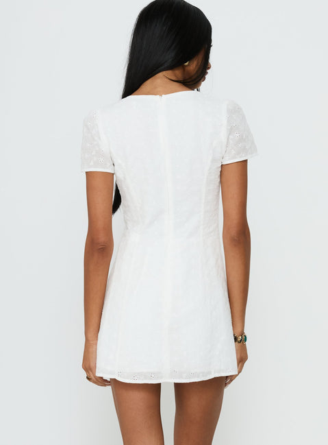 Loveliness Romper White Anglaise
