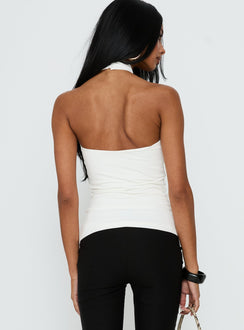 Amerika Twist Neck Top White