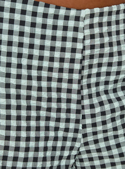 Sarajane Seer Sucker Shorts Blue Check