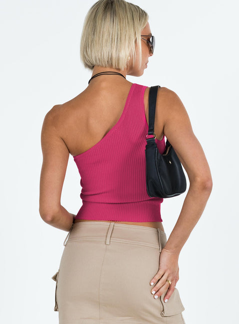 product Princess Polly Sleeveless Square Neck  Denham One Shoulder Top Pink