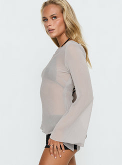 Esmaria Long Sleeve Flared Top Slate