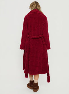 Soothe Bath Robe Burgundy