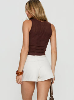 Take My Breath Denim Shorts White