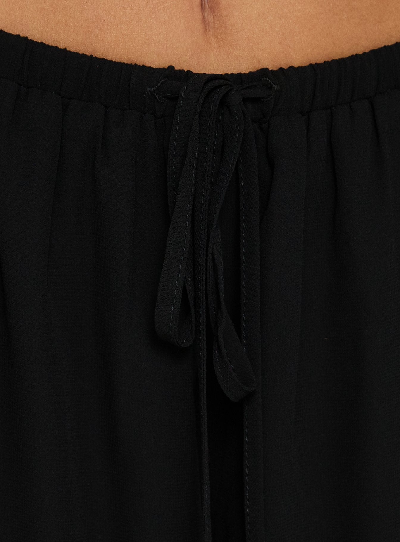 Designed with the Finesse Pants Black in womens-regular-pants featuring mid-rise wide-leg waistband detail Princess Polly