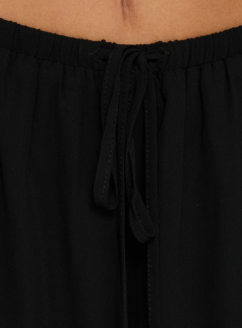 Designed with the Finesse Pants Black in womens-regular-pants featuring mid-rise wide-leg waistband detail Princess Polly