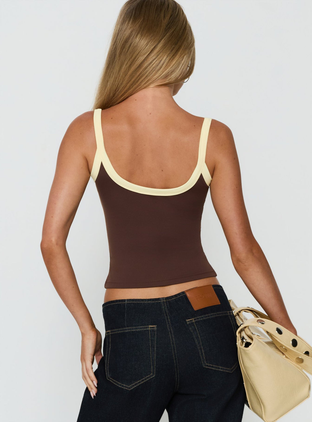 Kasper Cinched Tank Top Espresso / Butter