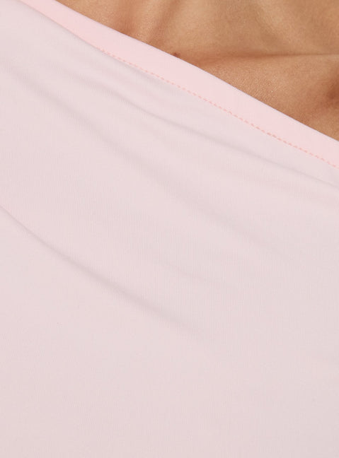Vesperra Off Shoulder Ruched Top Pink