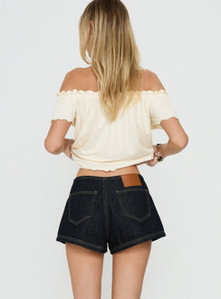 Wittney Buckle Micro Shorts Raw Denim