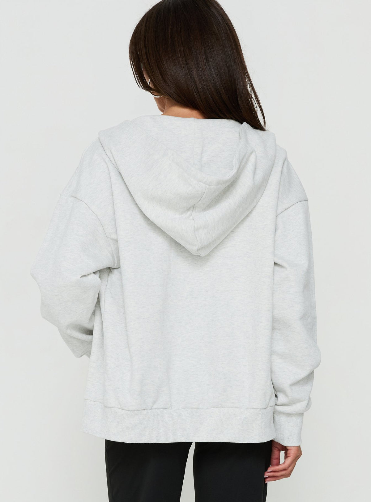 All Day Studded Oversized Hoodie Grey Marle