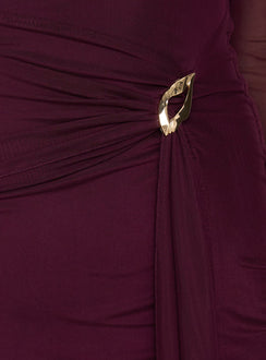 Dreww Long Sleeve Mini Dress Berry