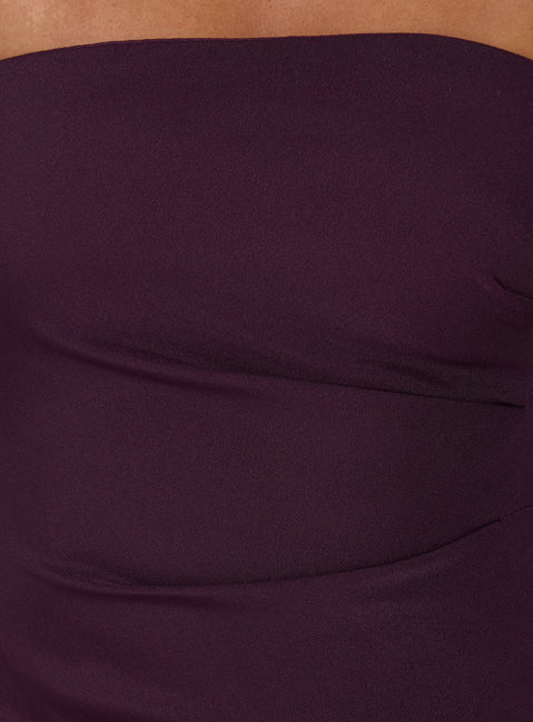 Lulita Strapless Maxi Dress Plum Petite