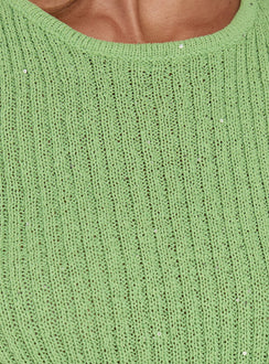 Love Notes Tie Side Sleeveless Top Green