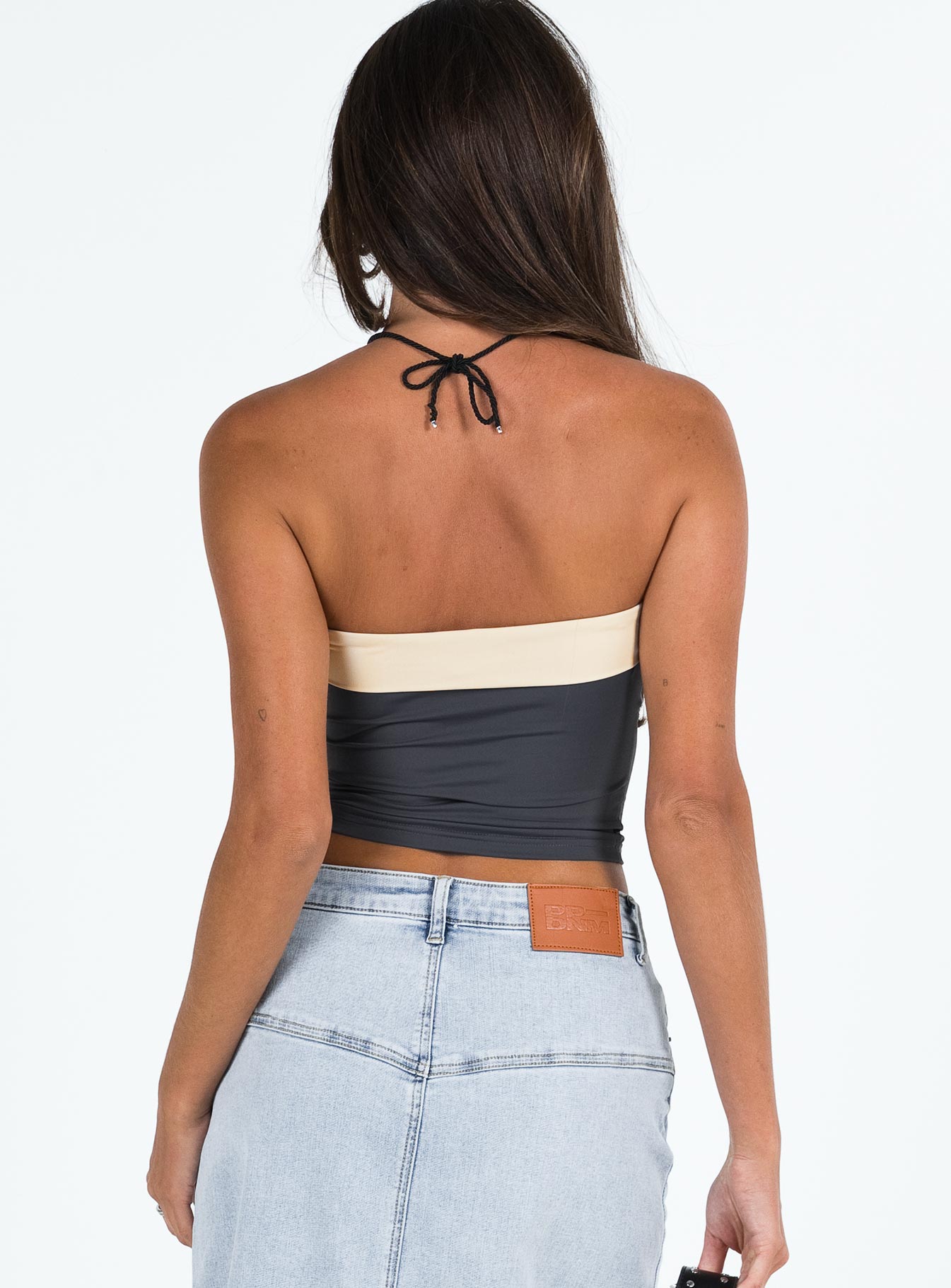 product Princess Polly Sleeveless Asymmetric Neckline  Miko Tube Top Slate