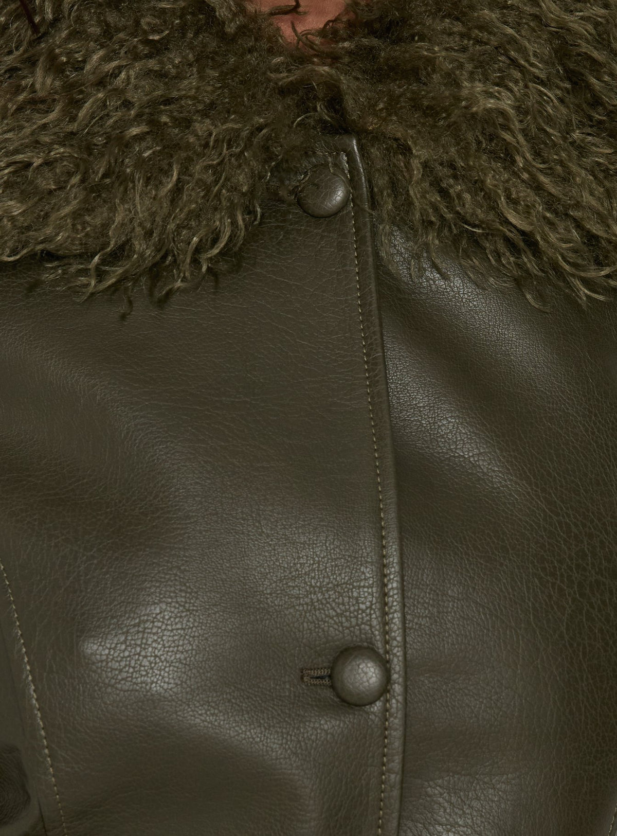Zevvy Faux Fur Collared Jacket Green