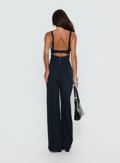 Briana Set Navy Pinstripe Tall