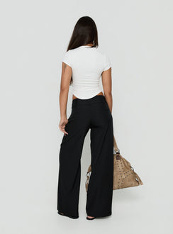 Loved Up Low Rise Baggy Pants Black Petite