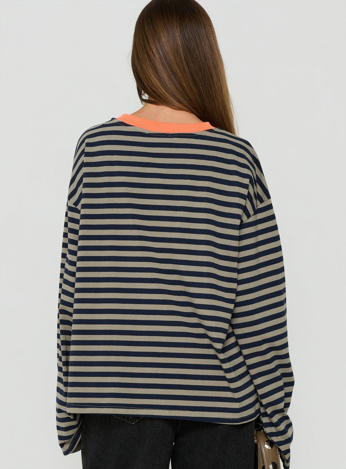 All Rounder Long Sleeve Varsity Graphic Top Multi Stripe