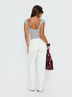 Darla Low Rise Straight Leg Jean White Petite