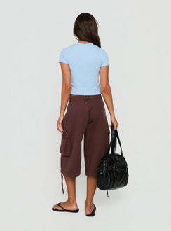 Hudsen Longline Cargo Shorts Washed Brown