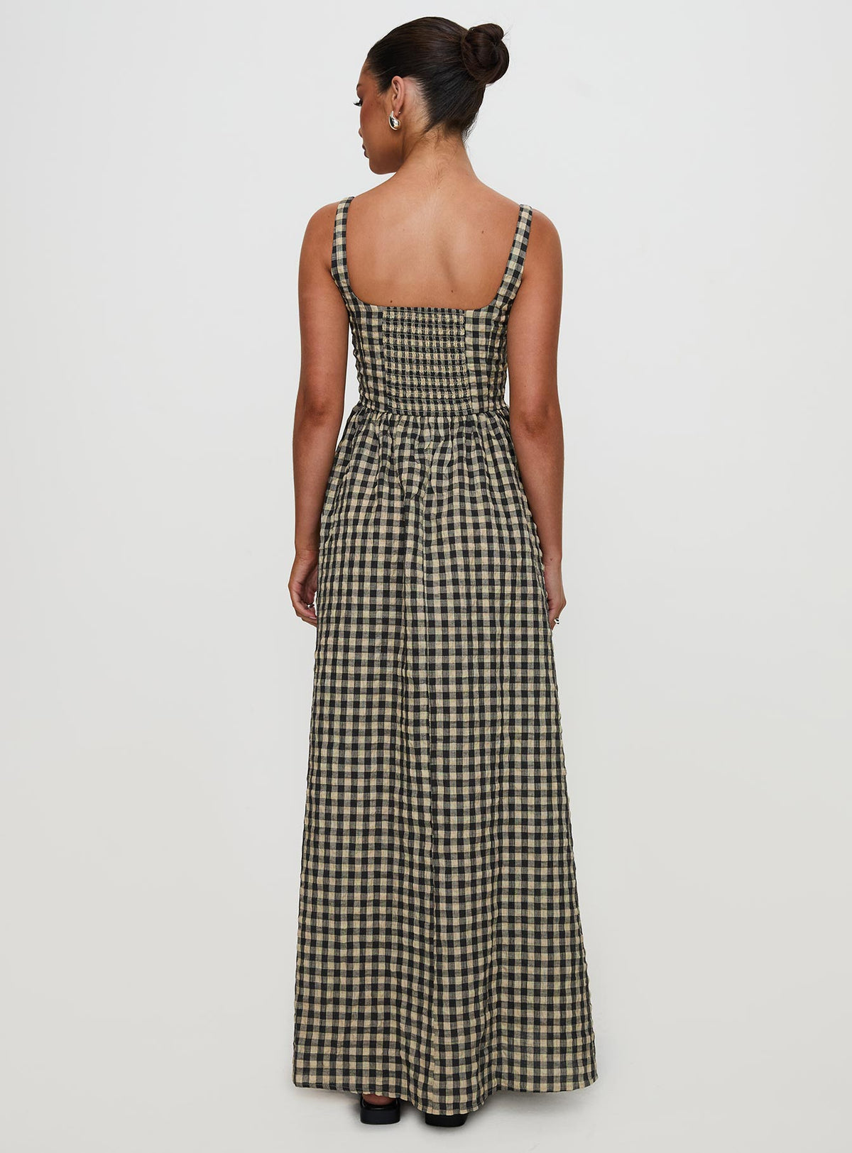 Cartmel Check Maxi Dress Black / Cream Tall