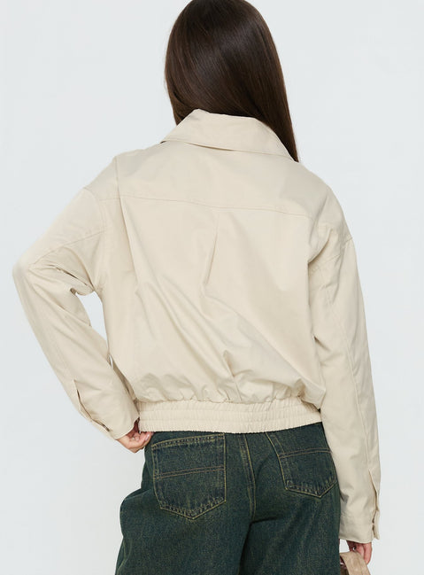 Call You Up Bomber Jacket Sand