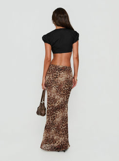 Eliena Maxi Skirt Leopard