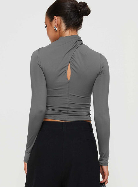 product Princess Polly  Ganz Long Sleeve Top Grey