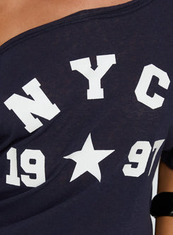 NYC 1997 Loose Graphic Tee Navy