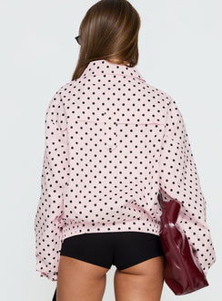 Swayer Oversized Jacket Pink Polka Dot