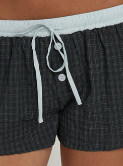Delaynie Low Rise Micro Boxer Shorts Navy