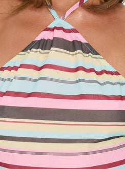 Kylianne Arrowneck Romper Multi Stripe