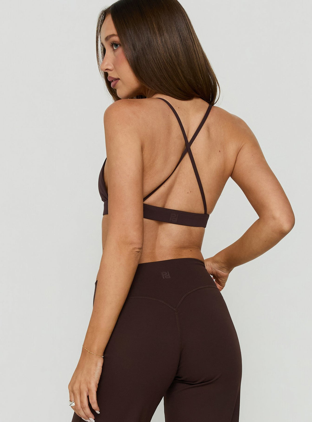 Aerial Active Crossback Bralette Chocolate