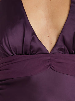 Odyssa Halter Mini Dress Purple Tall