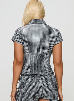 Covey Shirred Puff Sleeve Top Multi Petite