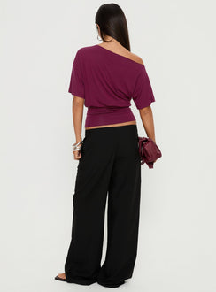 Khane Low Rise Wide Leg Pant Black Tall