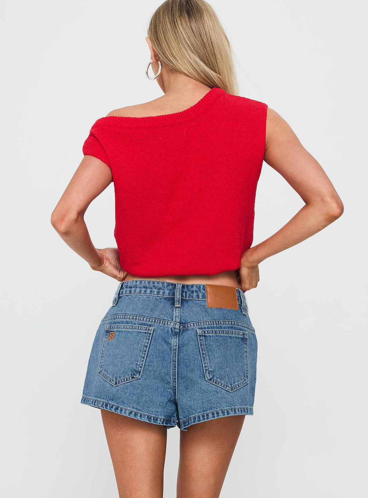 Dreamful Low Rise Mini Denim Short Mid Blue Wash Tall
