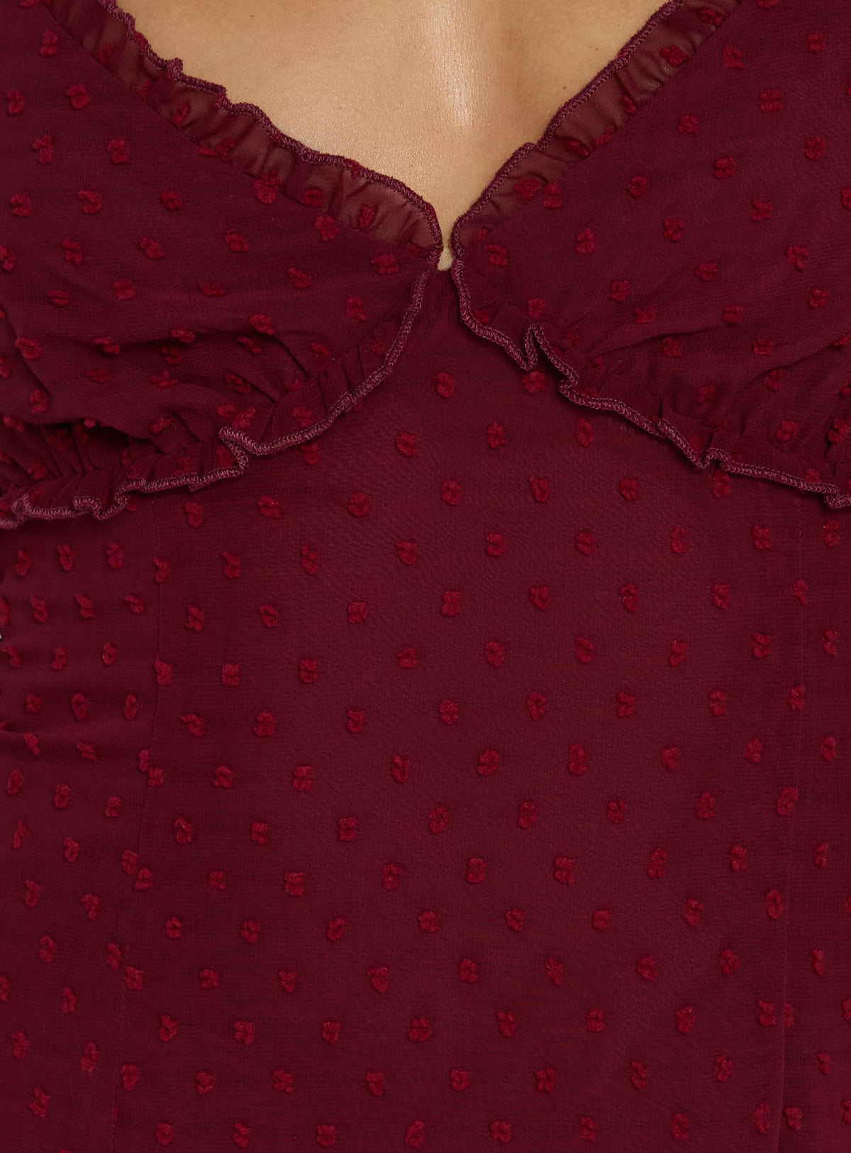 Angel Antics Halter Mini Dress Burgundy