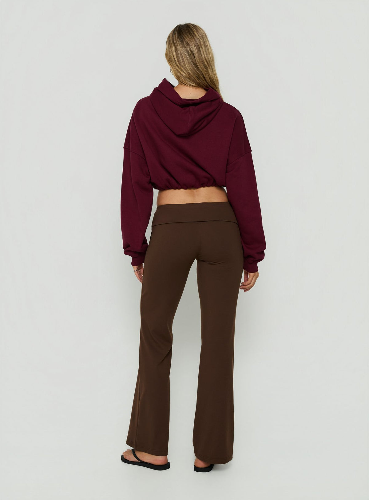 Daily Define Foldover Waist Pants Brown