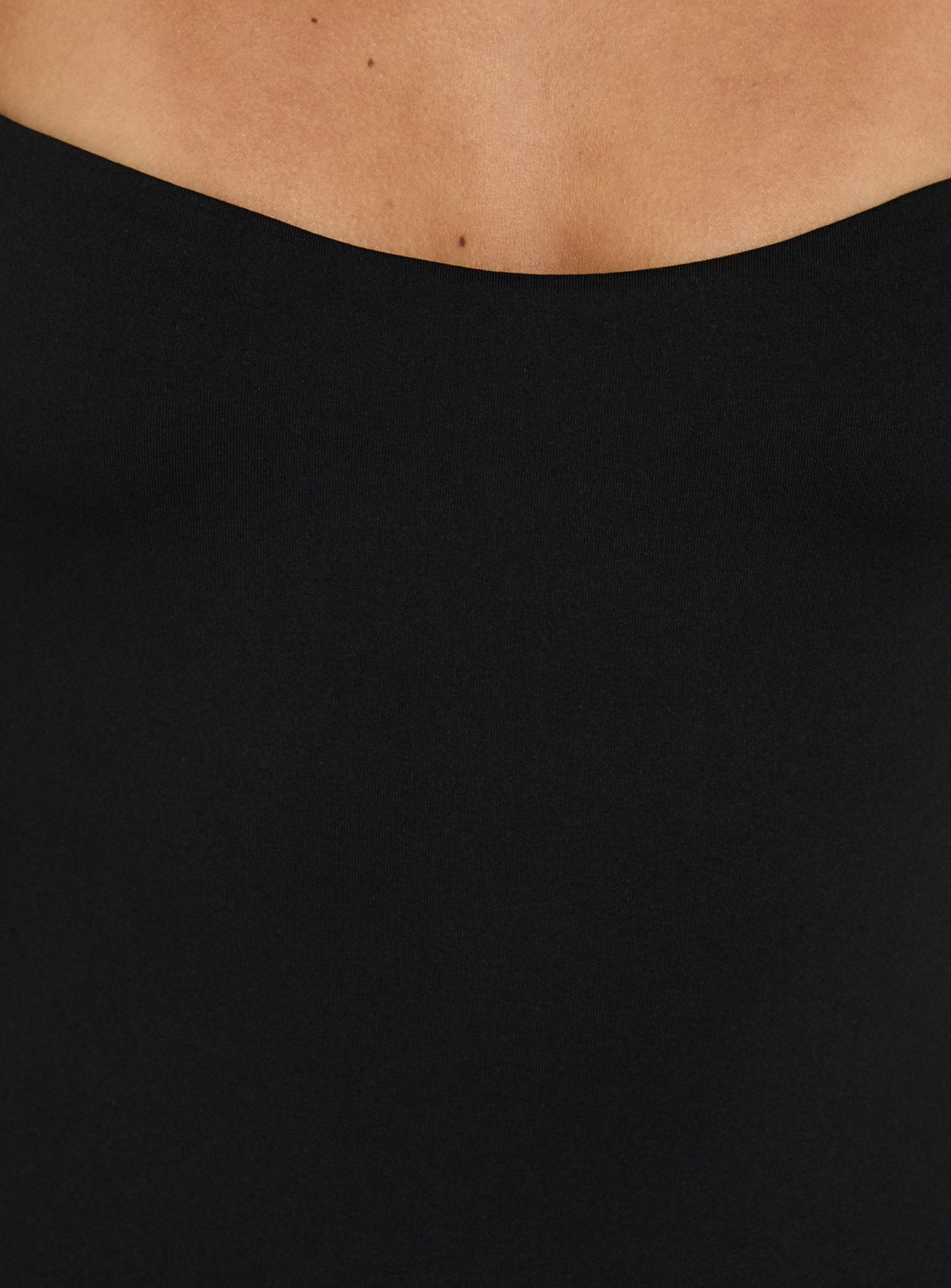 Presenting the Fabienna Scoop Neck Cap Sleeve Bodysuit in black with short sleeves detail Princess Polly