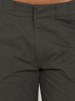 Presenting Indee Cropped Cargo Pants Charcoal in womens-regular-pants with mid-rise product Princess Polly